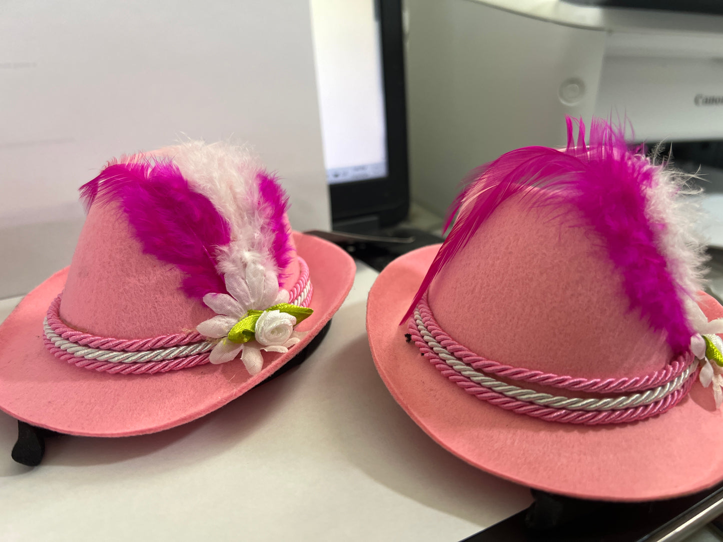 3 Mini Pink Fest Hats