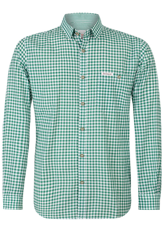 Thomas Dark Green Comfort Fit Men's Shirt