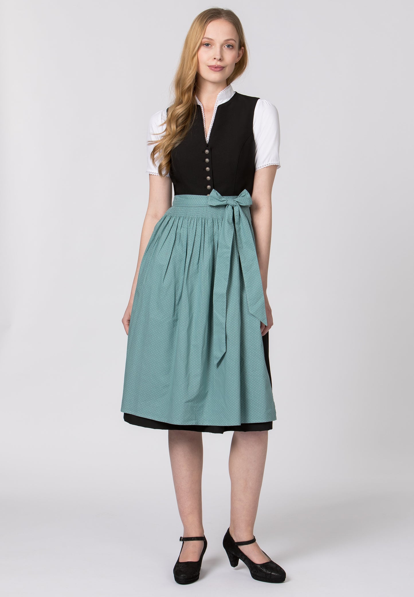 Molina Petrol  70cm dirndl apron