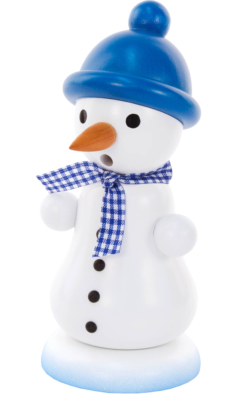 German Smoker- Snowman Blue Scarf