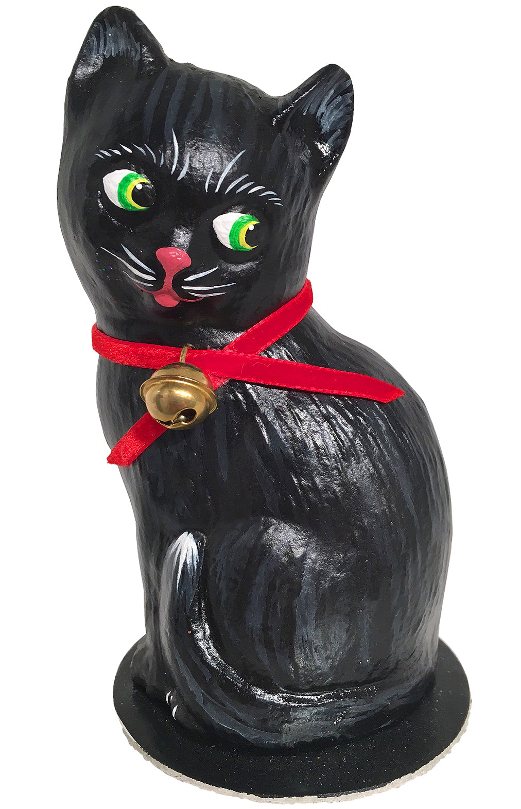 Schaller Paper Mache Candy Container - Black Cat