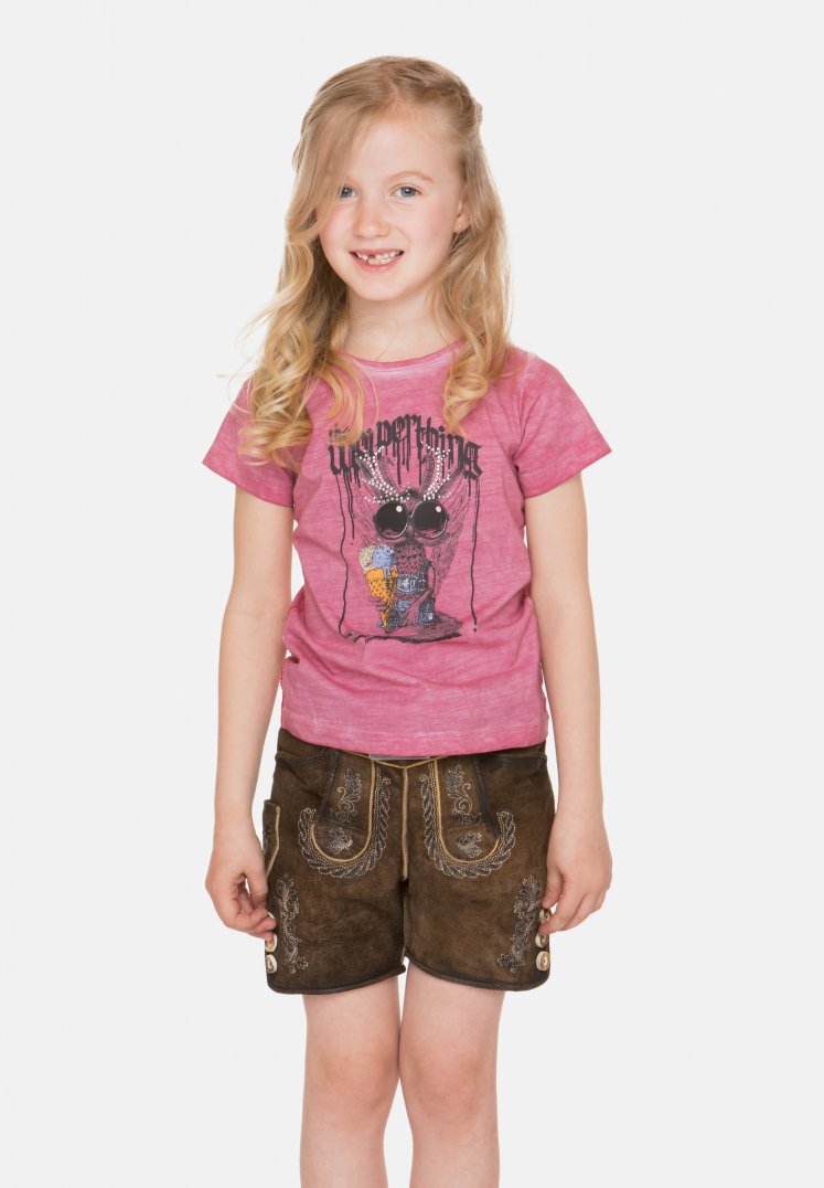 Wolpigirl  jr Trachten T-Shirt Rosa