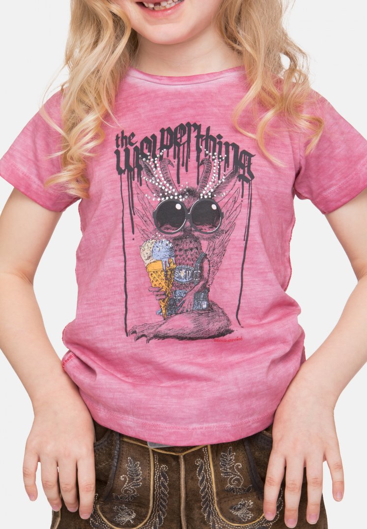 Wolpigirl  jr Trachten T-Shirt Rosa